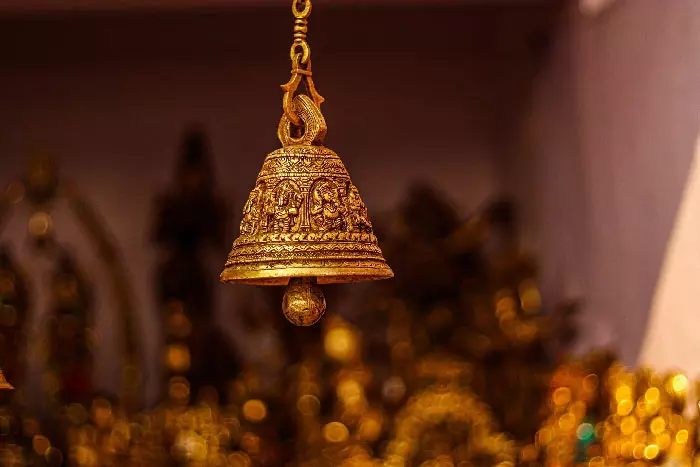 cloche dans un temple en Inde
